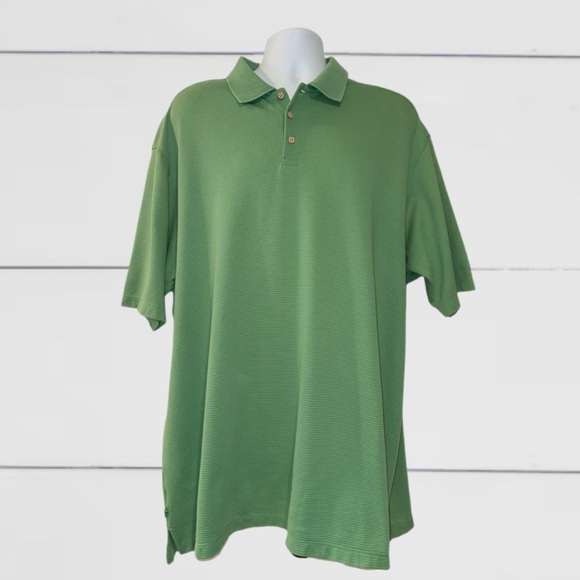 Tommy Bahama Green Short Sleeve Polo Shirt | Pima Cotton Blend | Men's Size XXL - Picture 1 of 12